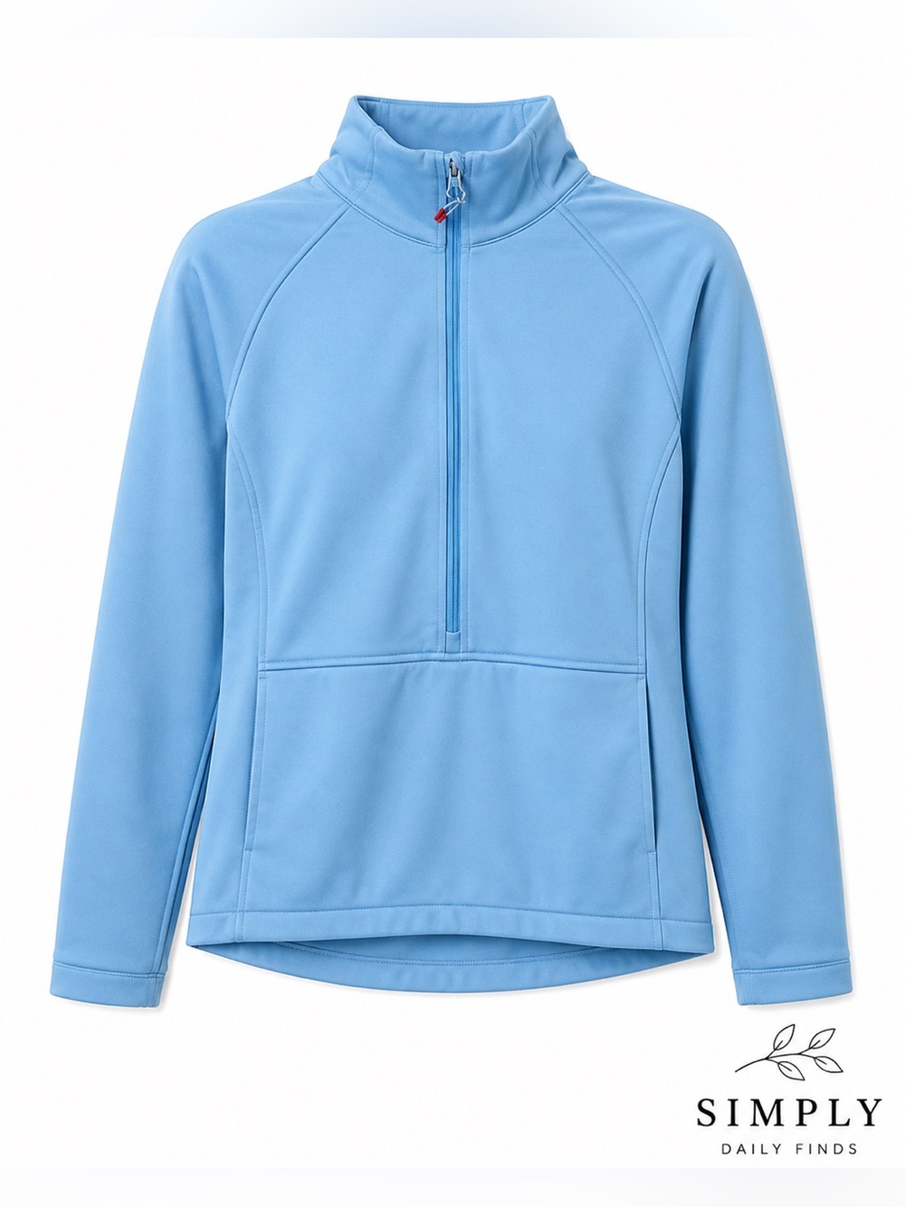 Women’s Light Blue Quarter-Zip Hoodie